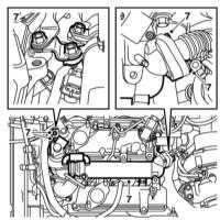  Снятие и установка клапана и трубки системы EGR Saab 95