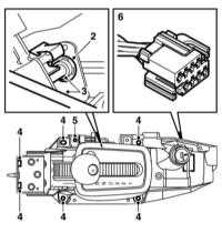  Снятие и установка сборки рычага селектора режимов АТ и его кожуха Saab 95