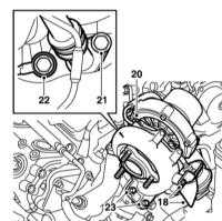  Снятие и установка турбокомпрессора Saab 95