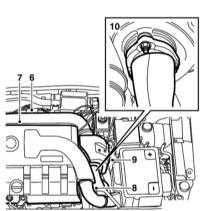 Снятие и установка компонентов системы выпуска ОГ Saab 95