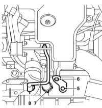  Снятие и установка компонентов системы выпуска ОГ Saab 95