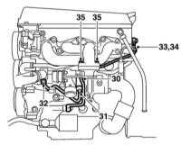  Снятие и установка компонентов системы выпуска ОГ Saab 95