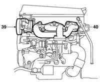  Снятие и установка компонентов системы выпуска ОГ Saab 95